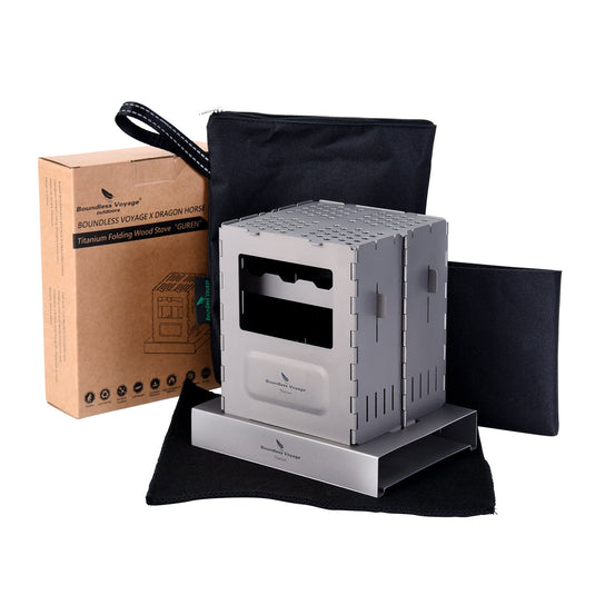 AdvenCrew Titanium Wood Stove Foldable Camping Furnace - AdvenCrew