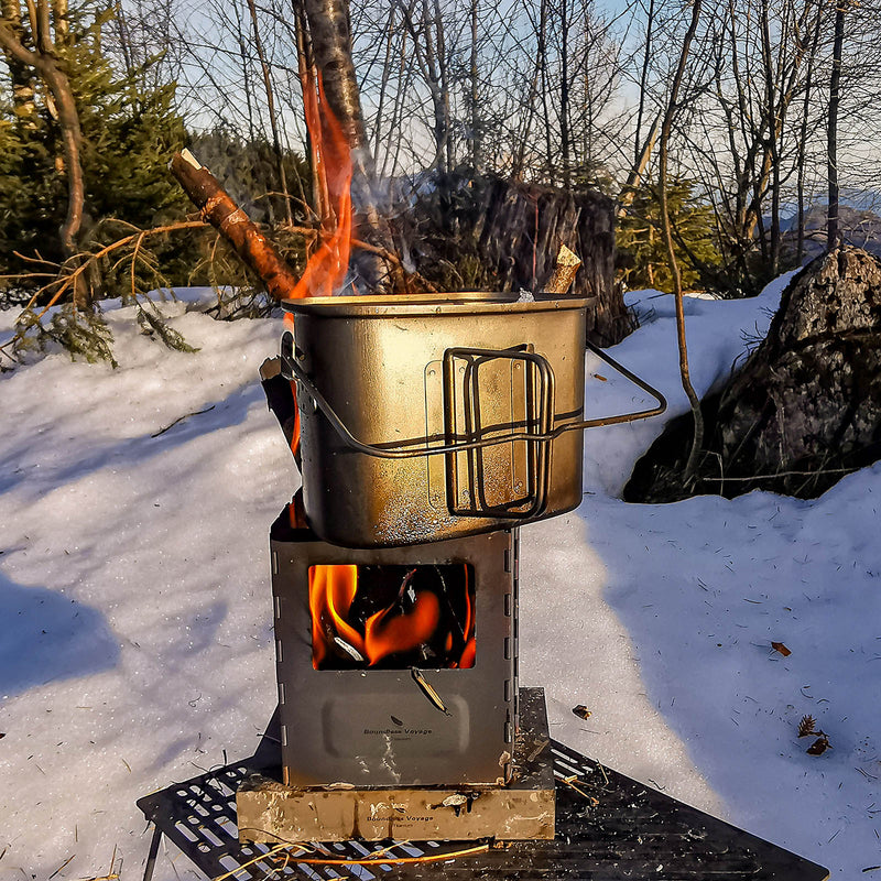 Load image into Gallery viewer, AdvenCrew Titanium Wood Stove Foldable Camping Furnace - AdvenCrew