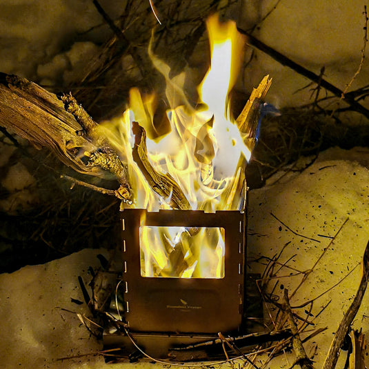 AdvenCrew Titanium Wood Stove Foldable Camping Furnace - AdvenCrew