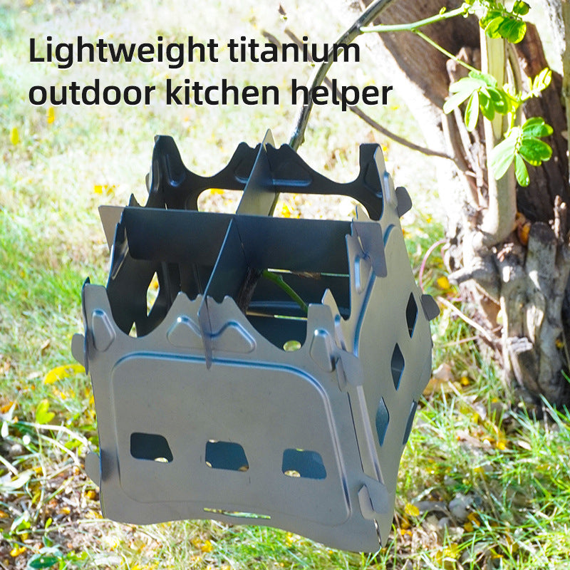 Load image into Gallery viewer, AdvenCrew Ultra-Light Titanium Folding Wood Stove - AdvenCrew