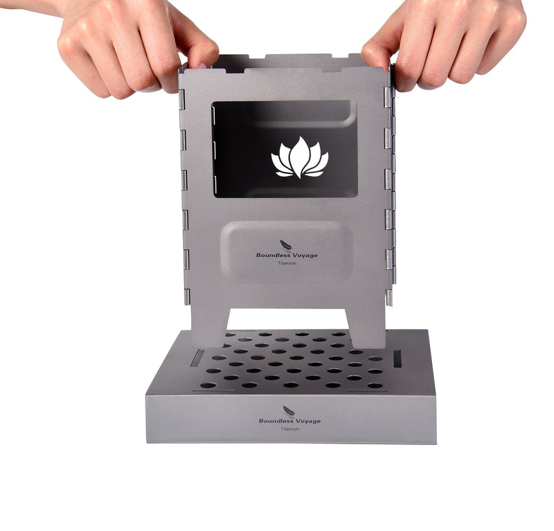 Load image into Gallery viewer, AdvenCrew Titanium Wood Stove Foldable Camping Furnace - AdvenCrew