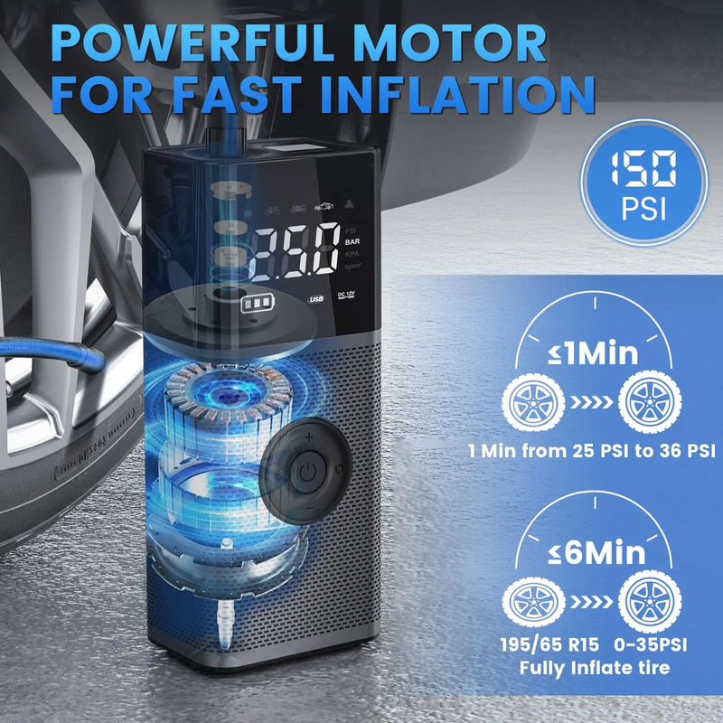 Load image into Gallery viewer, CARSUN Portable Tire Inflator