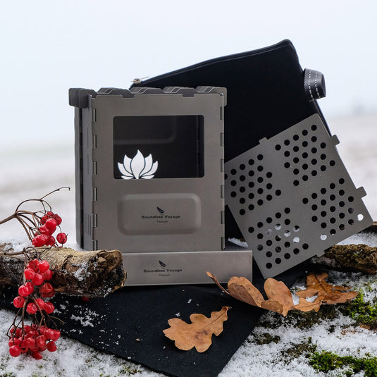 AdvenCrew Titanium Wood Stove Foldable Camping Furnace - AdvenCrew