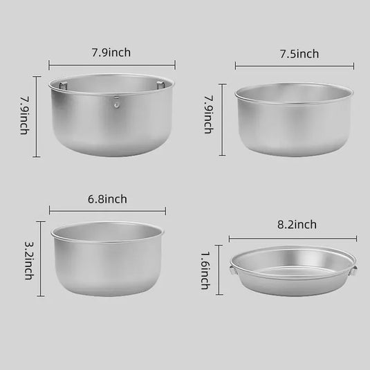 AdvenCrew 10pcs Camping Multi Compact Cookset