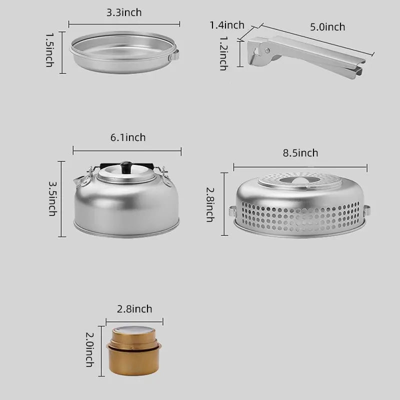 Загрузить изображение в просмотрщик галереи, AdvenCrew 10pcs Camping Multi Compact Cookset