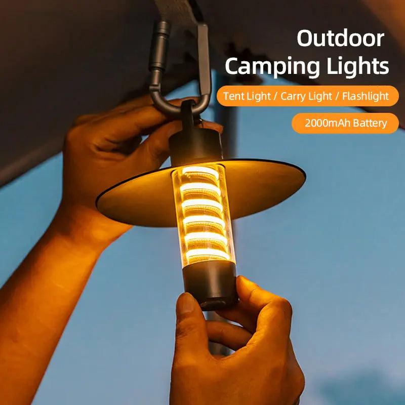 Загрузить изображение в просмотрщик галереи, AdvenCrew IllumiTriad 3-in-1 Portable Camping Light Tripod Waterproof IP54