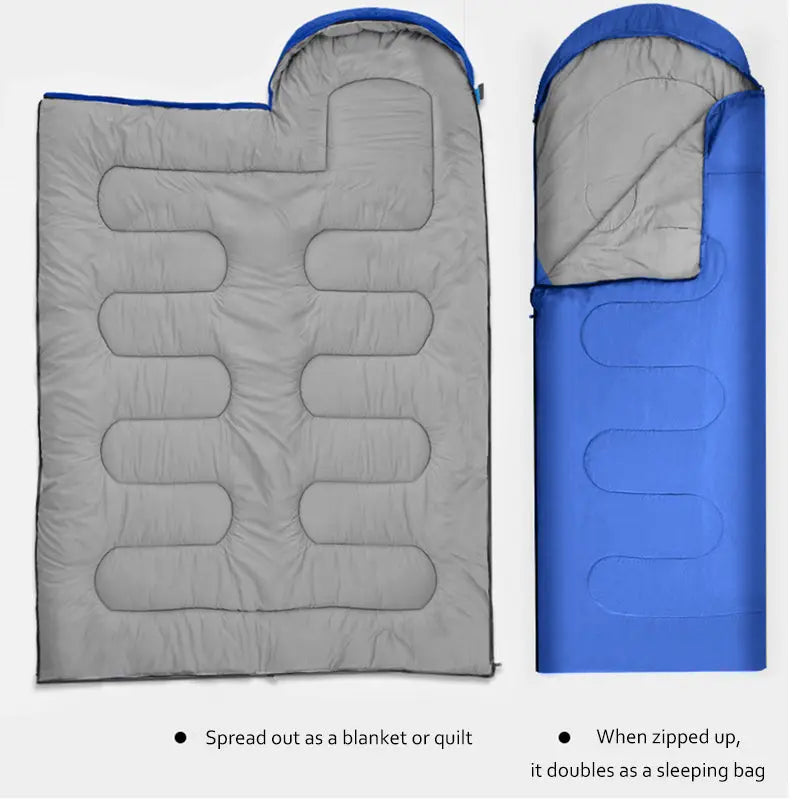 Загрузить изображение в просмотрщик галереи, AdvenCrew Envelope Outdoor Camping Thickened Hollow Cotton Winter Sleeping Bag