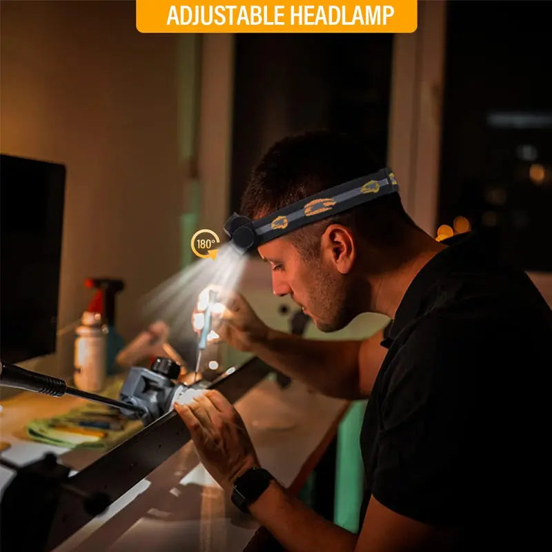 Load image into Gallery viewer, AdvenCrew Rechargeable Headlamp Flashlight