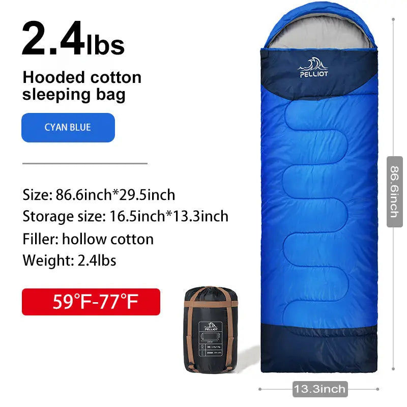 Загрузить изображение в просмотрщик галереи, PELLIOT Outdoor Camping Hooded Sleeping Bag