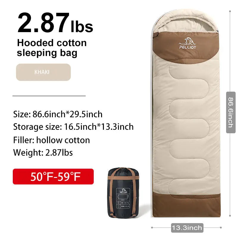 Загрузить изображение в просмотрщик галереи, PELLIOT Outdoor Camping Hooded Sleeping Bag
