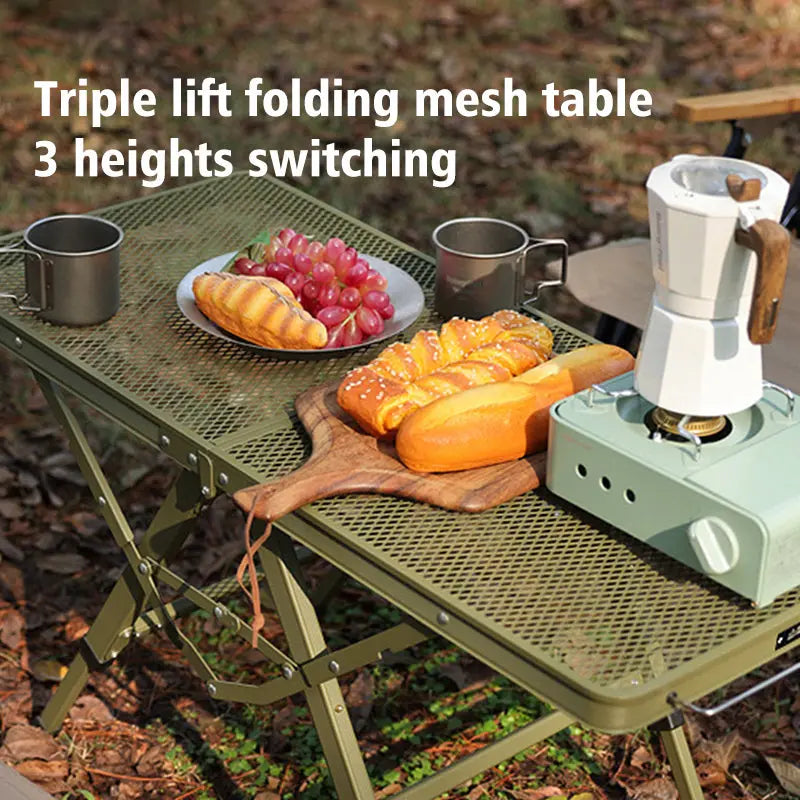 Load image into Gallery viewer, 3-section Portable Adjustable Folding Table