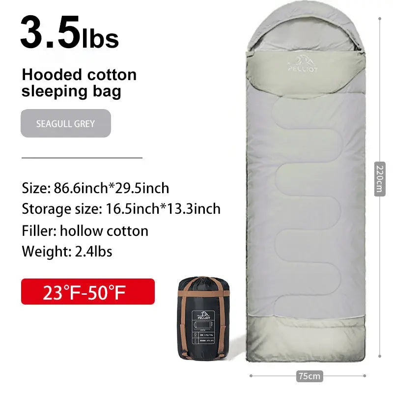 Загрузить изображение в просмотрщик галереи, PELLIOT Outdoor Camping Hooded Sleeping Bag