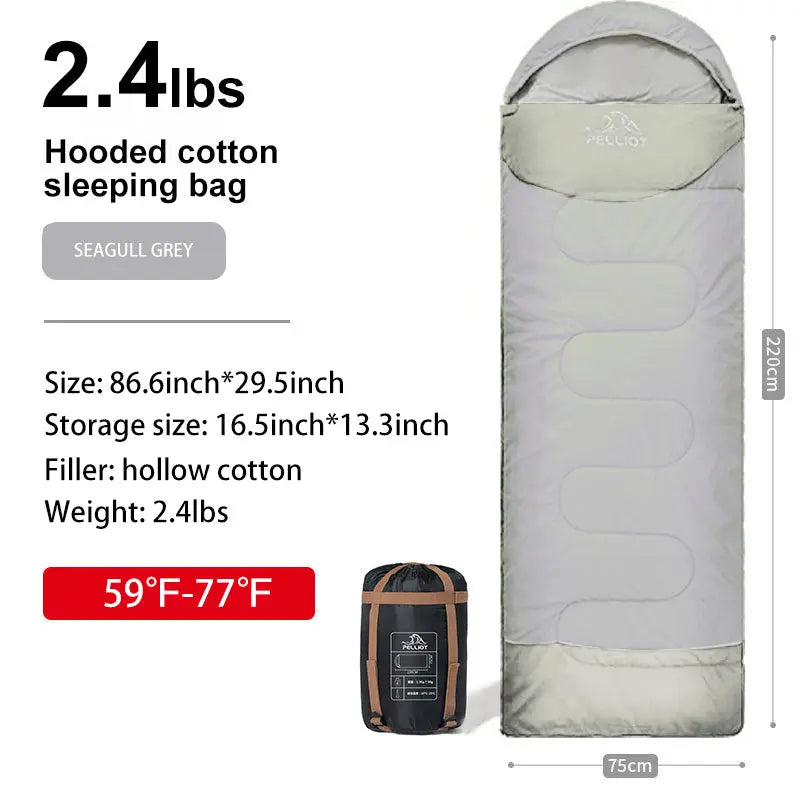 Загрузить изображение в просмотрщик галереи, PELLIOT Outdoor Camping Hooded Sleeping Bag