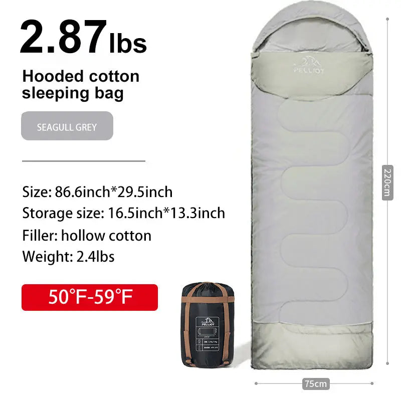 Загрузить изображение в просмотрщик галереи, PELLIOT Outdoor Camping Hooded Sleeping Bag