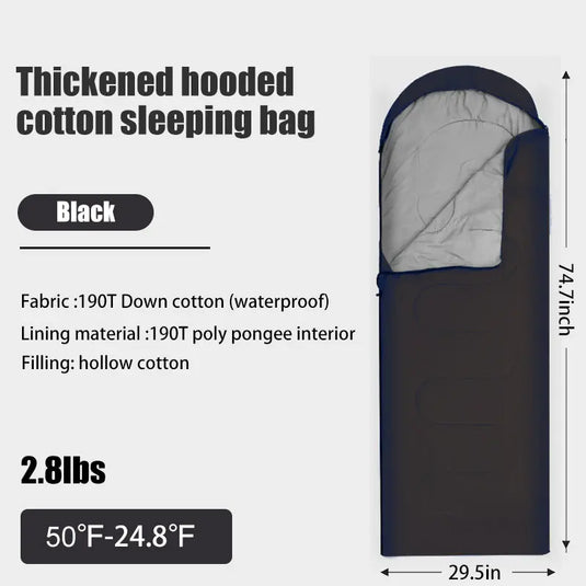 AdvenCrew Envelope Outdoor Camping Thickened Hollow Cotton Winter Sleeping Bag AdvenCrew
