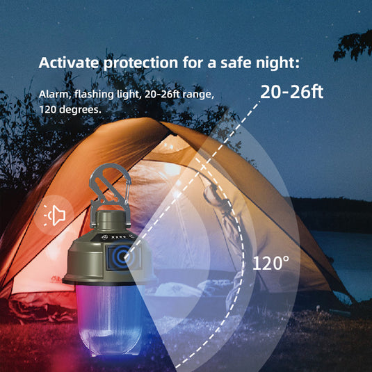 tent alarm AdvenCrew Multi-Functional Outdoor Light with Motion Detection Alarm
