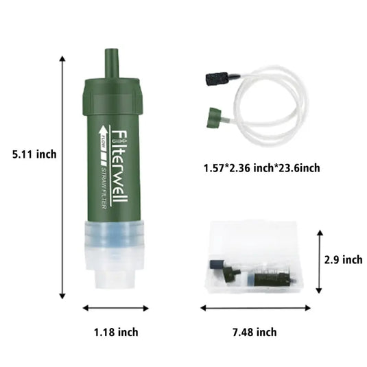 AdvenCrew 3-in-1 Portable Mini Personal Water Filter