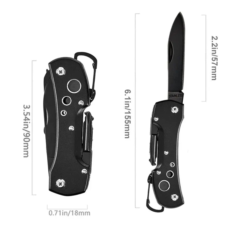 Load image into Gallery viewer, AdvenCrew Stainless Steel 15-in-1 Multitool Pocket Knife Safety Lock

