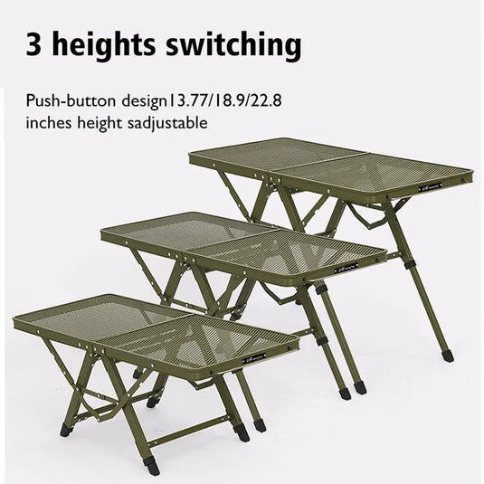 3-section Portable  Adjustable Folding Table